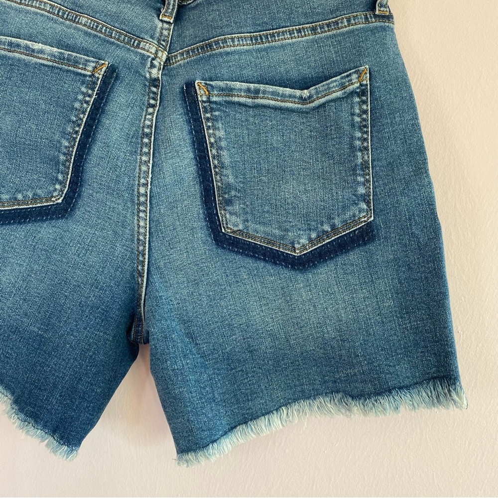 NEW High Rise Midi Denim Shorts women’s size 12 - Picture 4 of 8